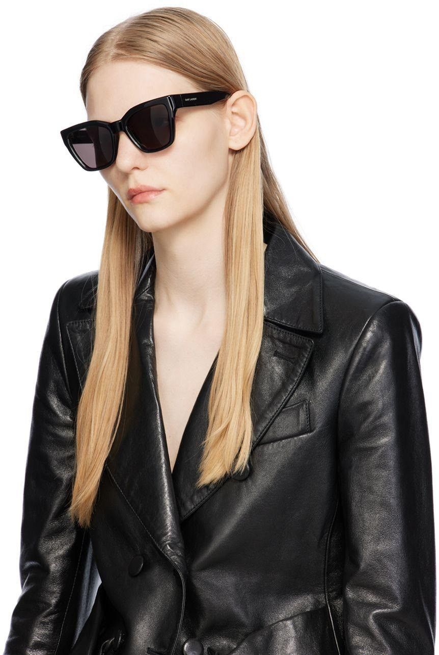 Saint Laurent Paris NEW Saint Laurent SL641 001 Black Cat Eye Unisex Sunglasses Size ONE SIZE - 12 Thumbnail