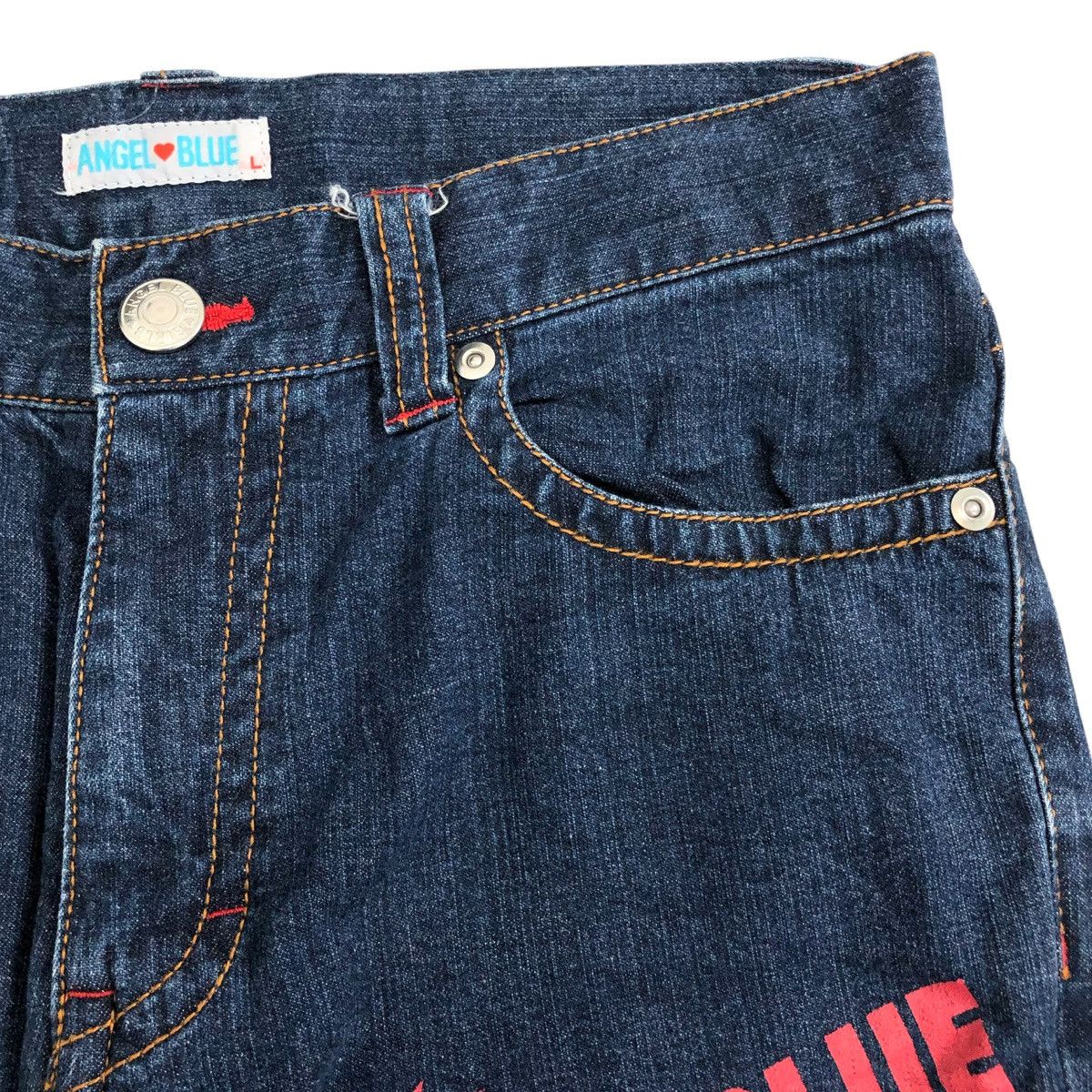 Angel Blue × If Six Was Nine × Le Grande Bleu (L.G.B.) Y2K Angel Blue Flared Jeans BootCut Denim Size US 27 - 7 Thumbnail