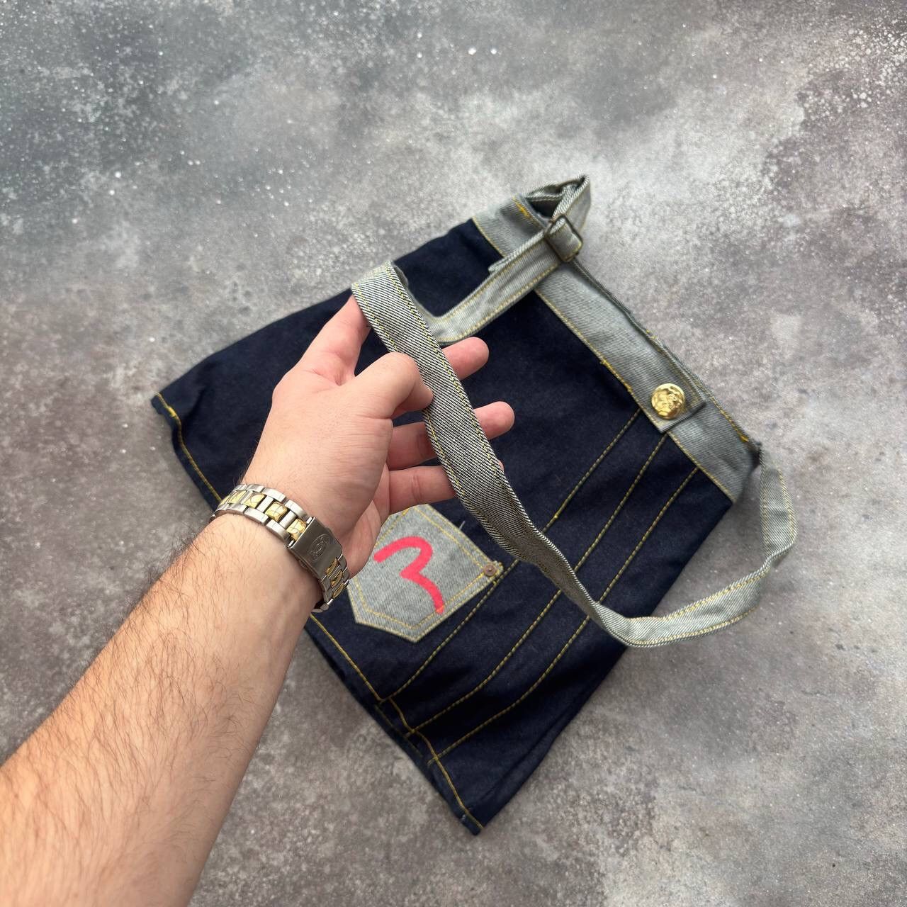 Evisu EVISU Japanese Vintage Denim Shoulder Bag Size ONE SIZE - 3 Thumbnail