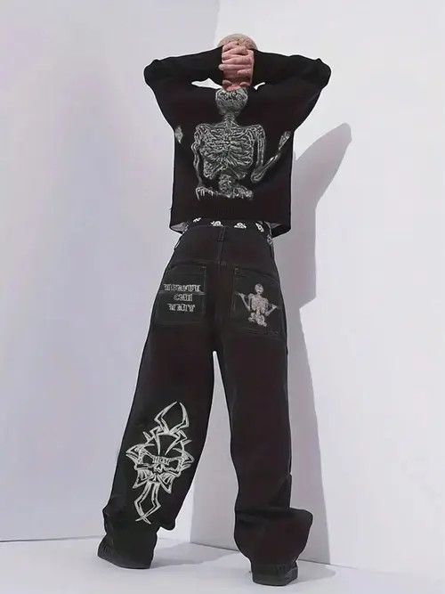 Jean Retro Straight Leg Custom Jeans Size US 32 / EU 48 - 4 Thumbnail