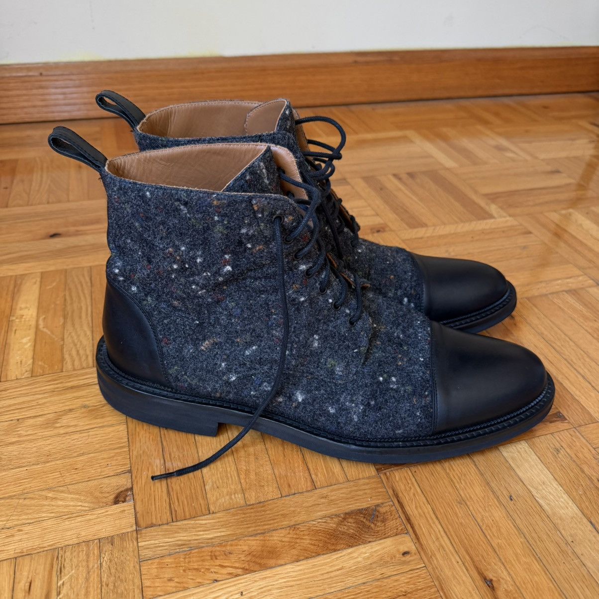 TAFT Taft Men Black Leather Gray Starry Night Men Boots US 10 Size US 10 / EU 43 - 1 Thumbnail