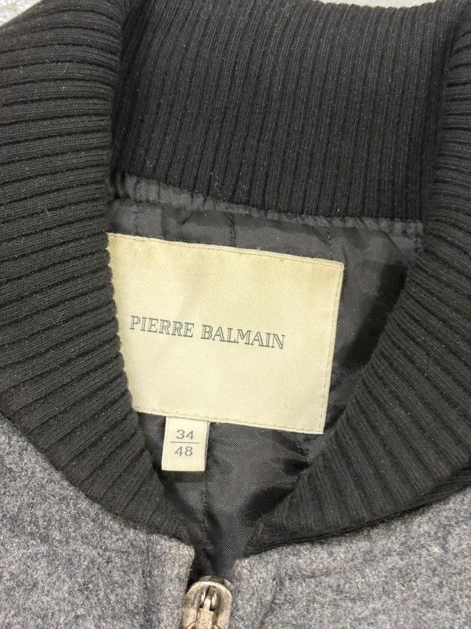 Pierre Balmain AW2013 Pierre Balmain Grey Wool & Leather Teddy Bomber Jacket Size US M / EU 48-50 / 2 - 8 Thumbnail