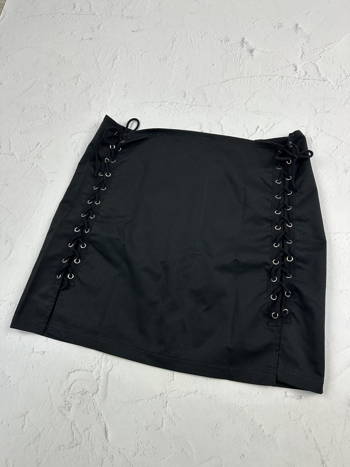 Japanese Brand × Vintage Vintage Black Mini Skirt Size 29" - 1 Thumbnail