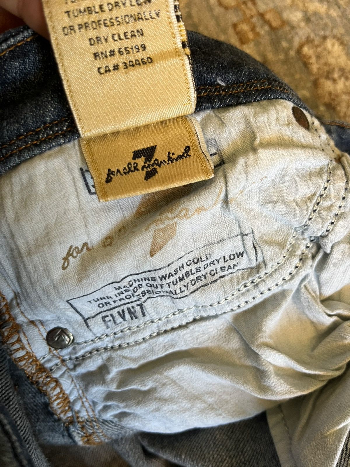 7 For All Mankind MADE IN USA 7FAM FLYNT FLAIRED JEANS 32x32 Size 32" / US 10 / IT 46 - 5 Thumbnail