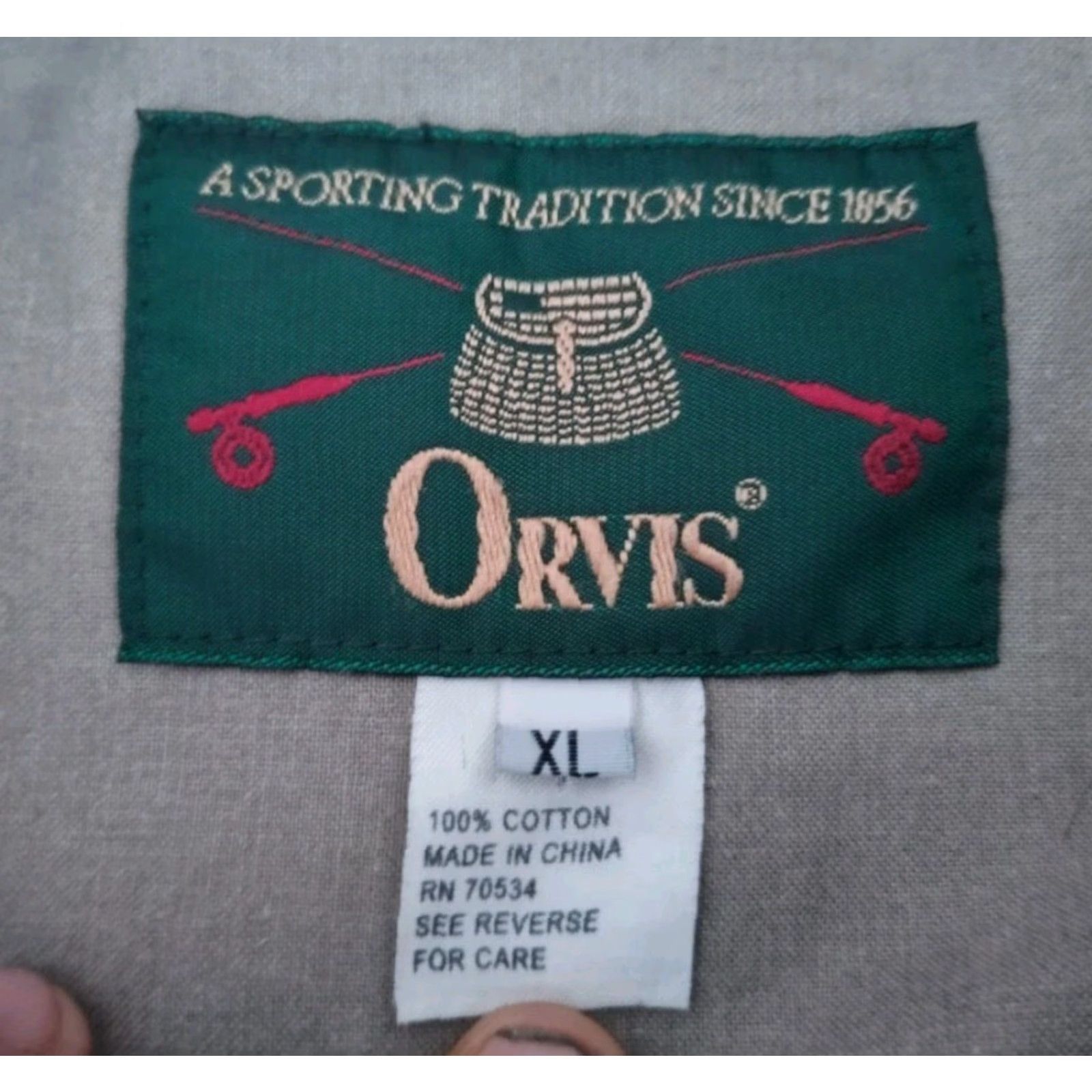 Orvis Vtg Orvis Mens Safari Fishing Military Utility Jacket Olive Green XL Packed Hood Size US XL / EU 56 / 4 - 7 Thumbnail