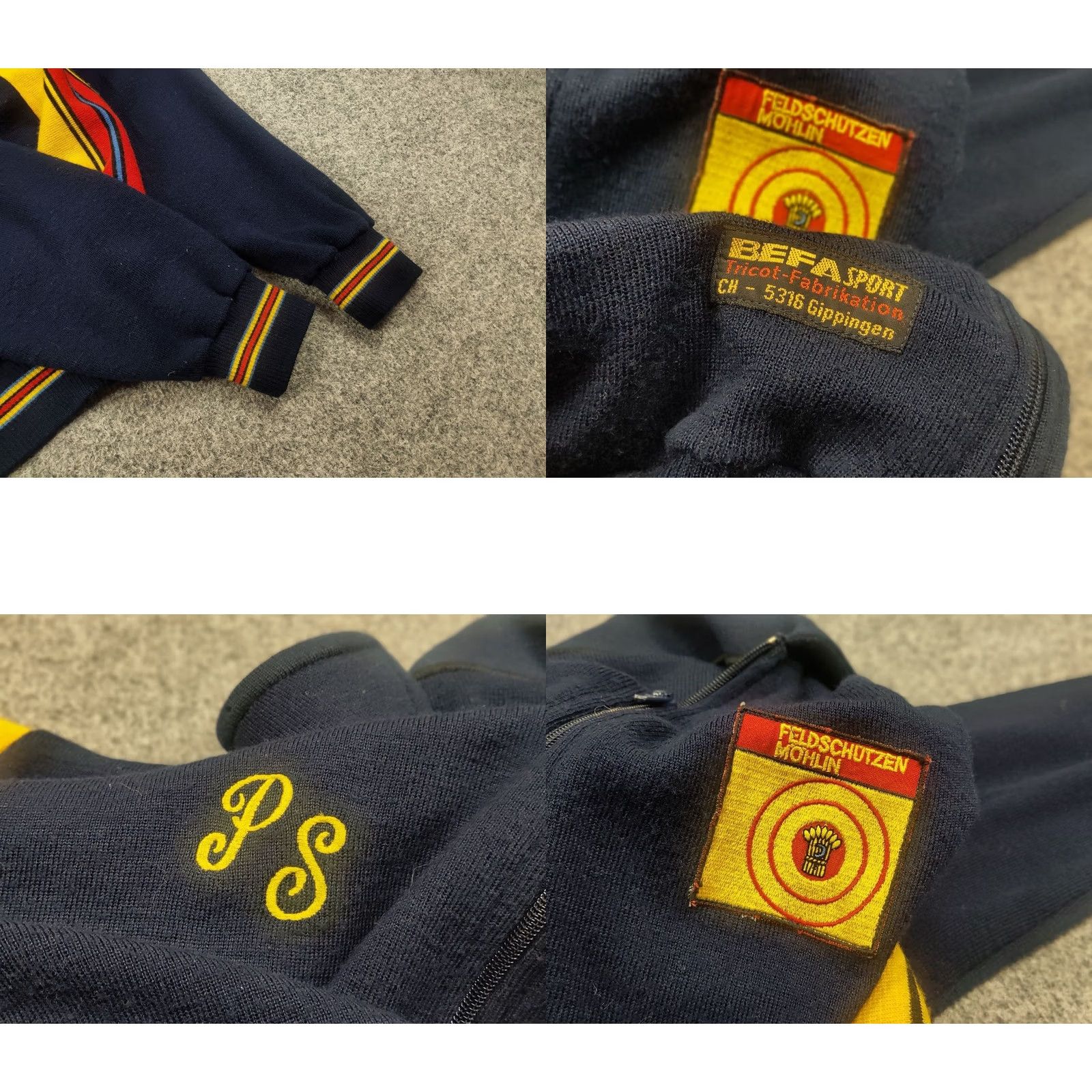Vintage VINTAGE Befa Track jacket Wool Embroidered Blue 70s FFA Feldschützen Mohlin Wool Embroidered logo, Size L, Casual, Vintage 70s, United States Mens Size US L / EU 52-54 / 3 - 9 Thumbnail