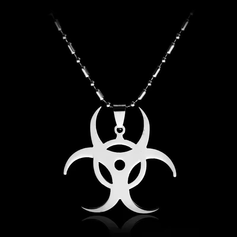 Japanese Brand × Vintage Biochemical Crisis Symbol Silver Chain Necklace Size ONE SIZE - 3 Thumbnail
