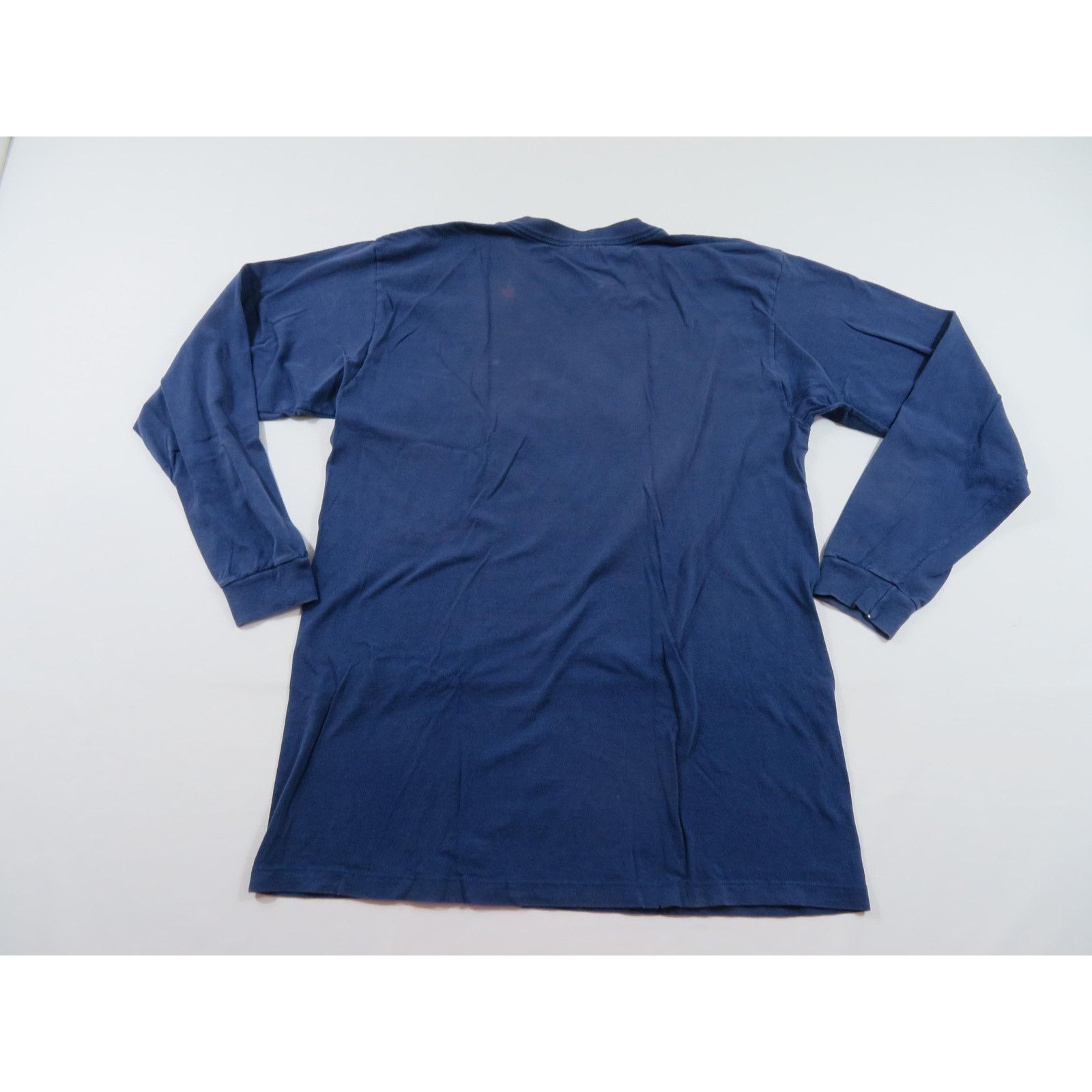 Nike Nike Spellout Small Swoosh Logo Blue Long Sleeve Shirt M 90s Size US M / EU 48-50 / 2 - 2 Thumbnail