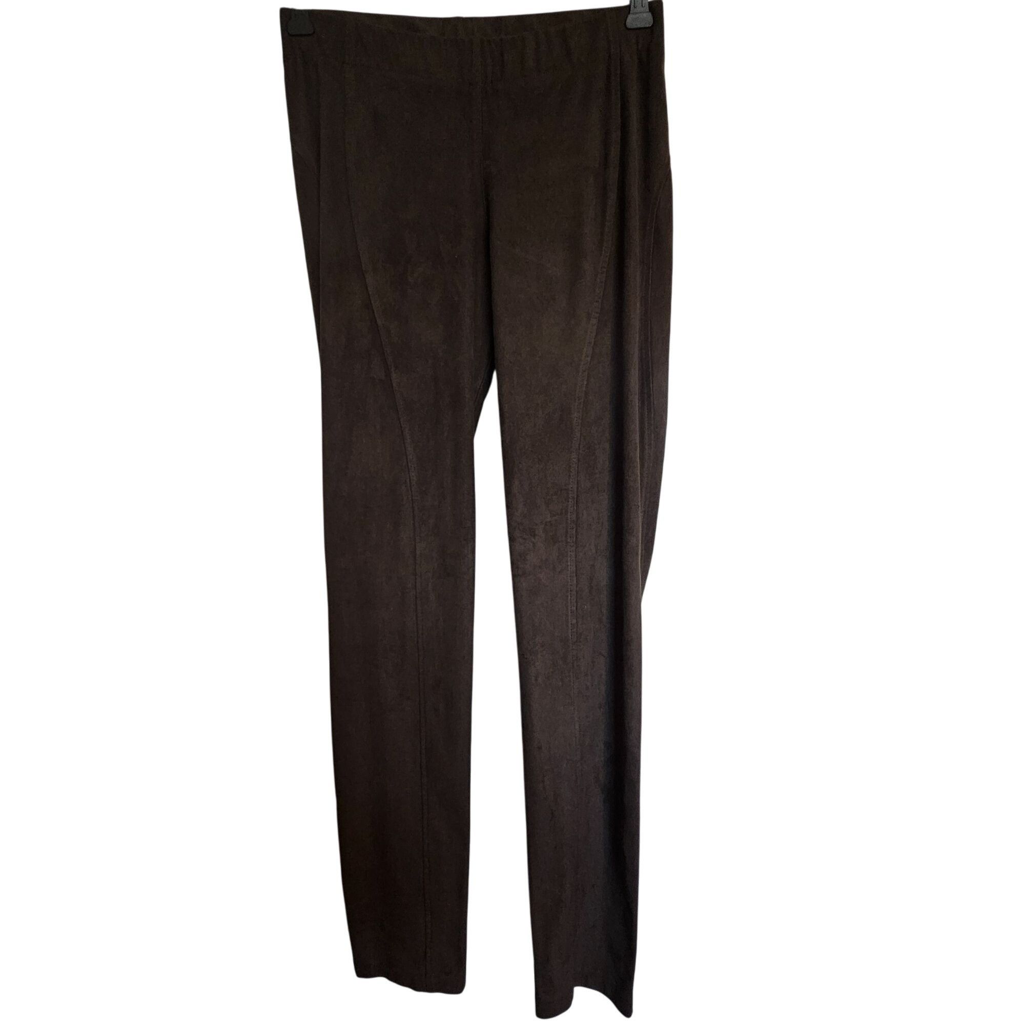 Other Alberto Makali Women PullOn Faux Suede Pant Brown M Quiet Lu Size 30" / US 8 / IT 44 - 2 Thumbnail
