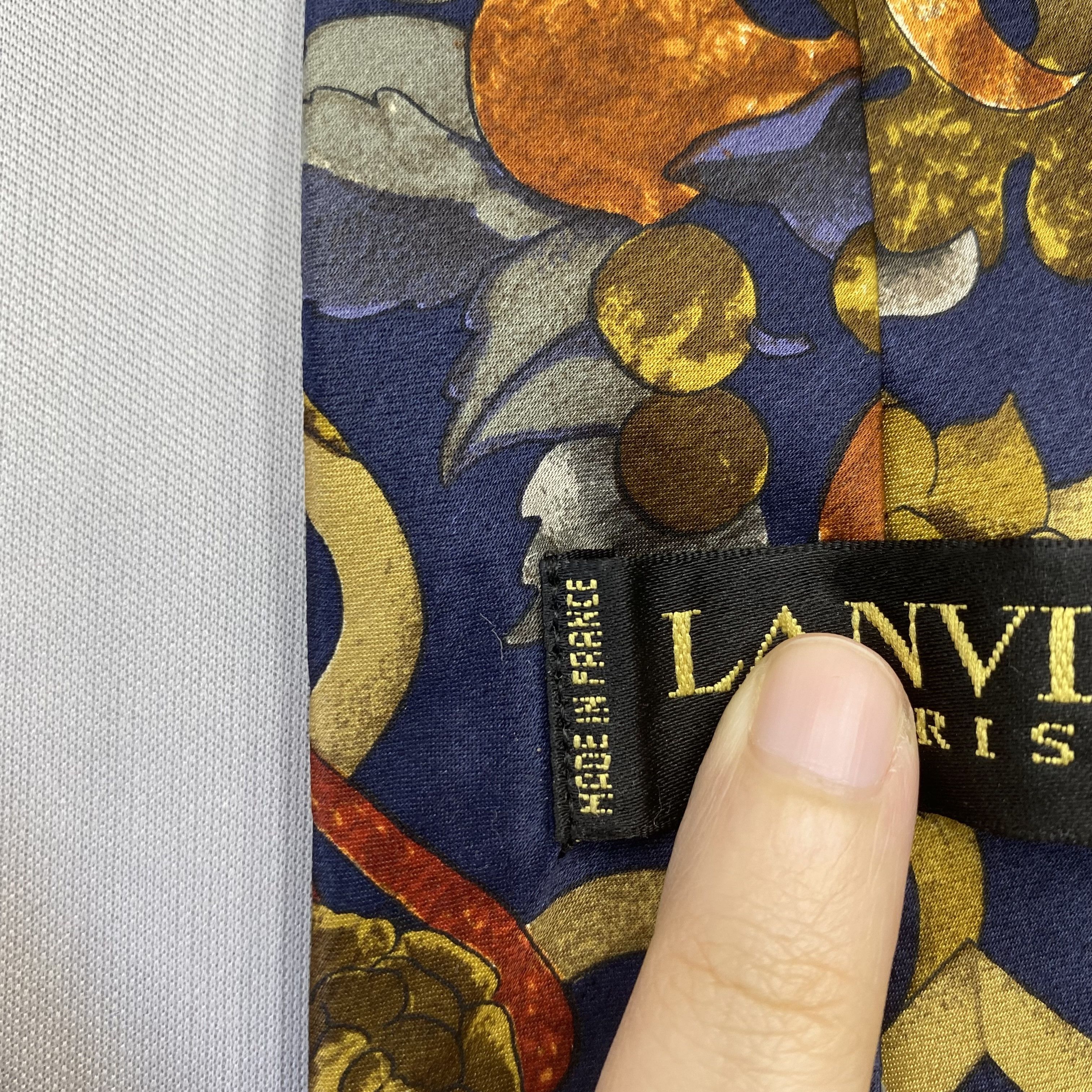 Lanvin Vintage Lanvin SILK Necktie Cravate Pure Silk Neck Tie Size ONE SIZE - 7 Thumbnail