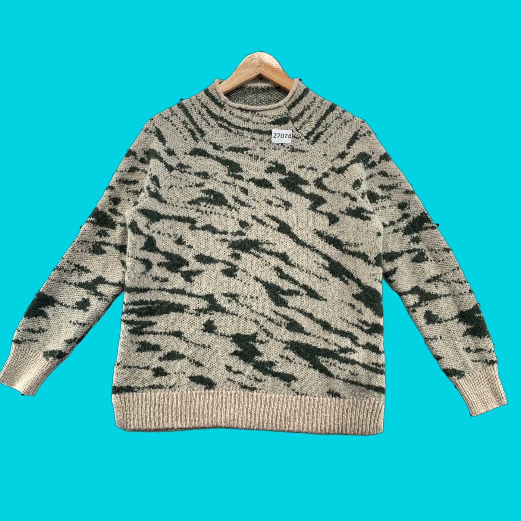 Madewell VINTAGE Madewell Alpca Blend Knit Sweater Beige Green Womens XXS Pullover 20.5x25.5 Size XXS / US 00 / IT 34 - 1 Thumbnail