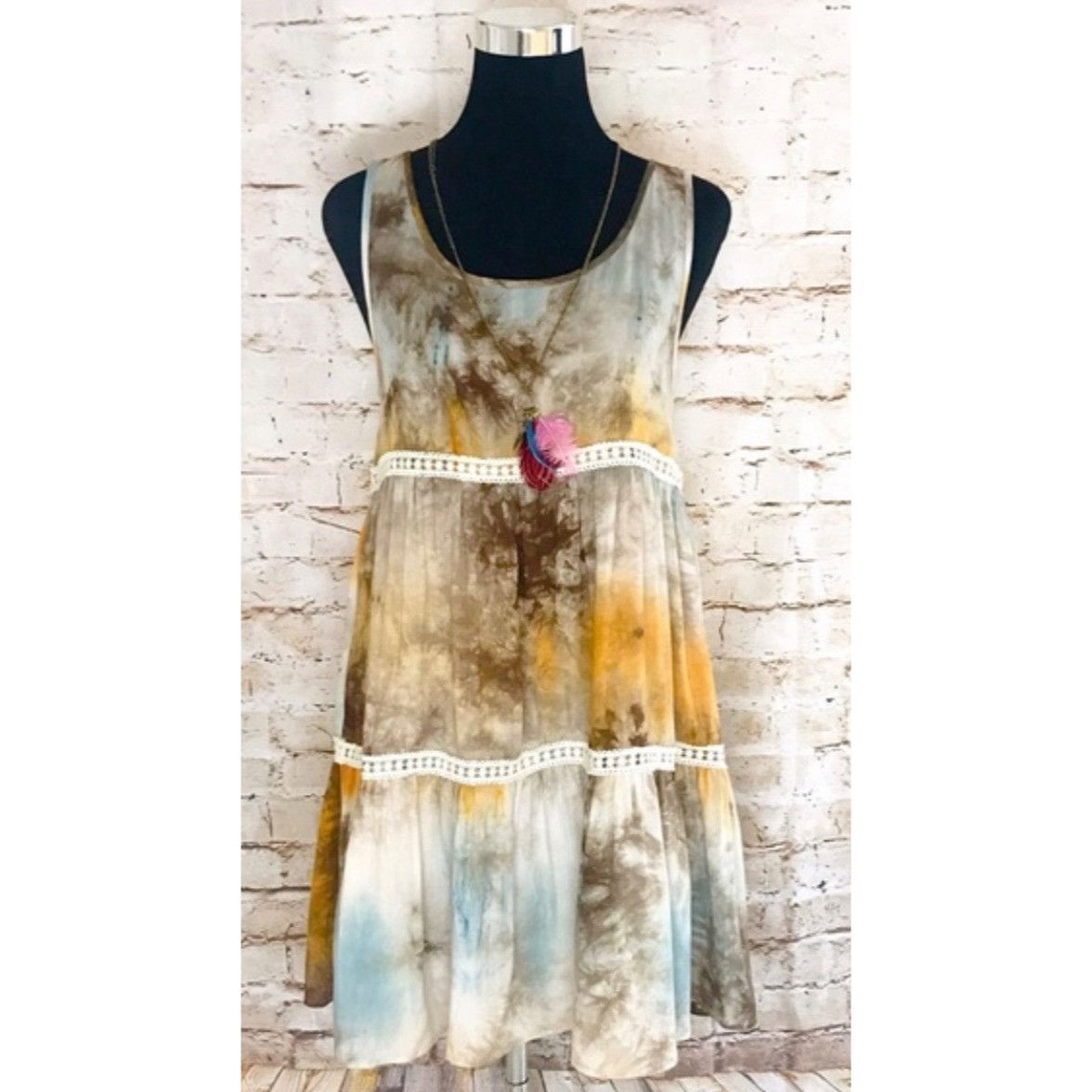 Other NWT Tie Dye Mini Slip Dress | Coastal Cowgirl Boho Cottageco Size S / US 4 / IT 40 - 11 Thumbnail