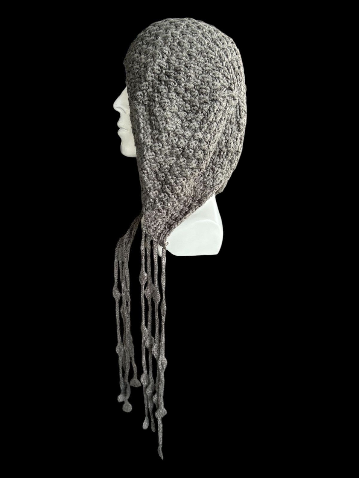 Japanese Brand × Kapital × Vintage Balaclava Beanie Hippies Style Crochet Knitt Handmade Rare☠️☠️ Size ONE SIZE - 2 Thumbnail