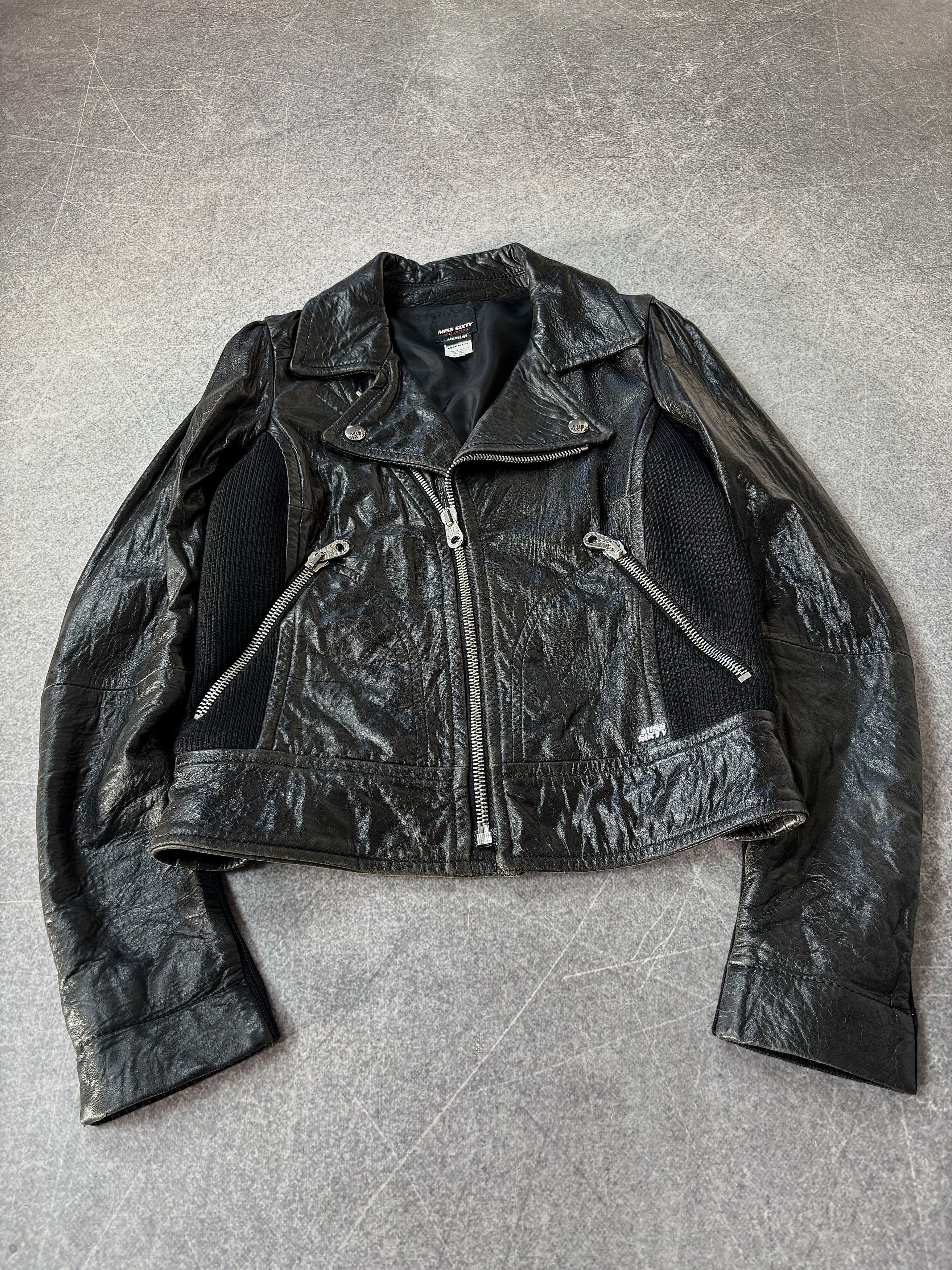 Yohji Yamamoto 00s Rare Hysteric Glamour Style Miss Sixty Leather Jacket Size US S / EU 44-46 / 1 - 2 Thumbnail