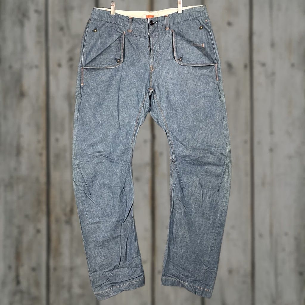 KATO VINTAGE KATO Denim Jeans Adult 35x33 Japanese Buckle Back Single Pocket Blue Heritage 1800s Mens Size US 35 - 1 Thumbnail
