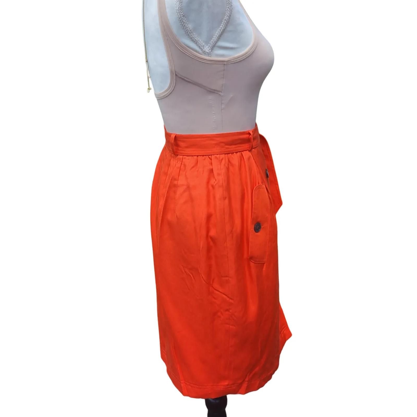 Designer Ann Klein. 80s 100% Silk Skirt Knee Length Pencil Skirt. 4 Size 27" / US 4 / IT 40 - 9 Thumbnail