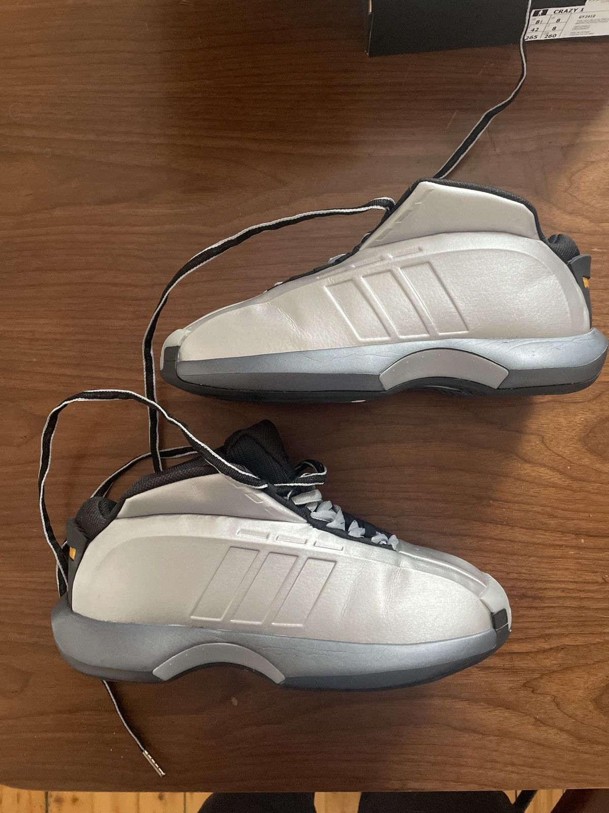 Adidas ADIDAS Crazy 1 MAT silver, Core Black & Onix Size US 8.5 / EU 41-42 - 1 Thumbnail