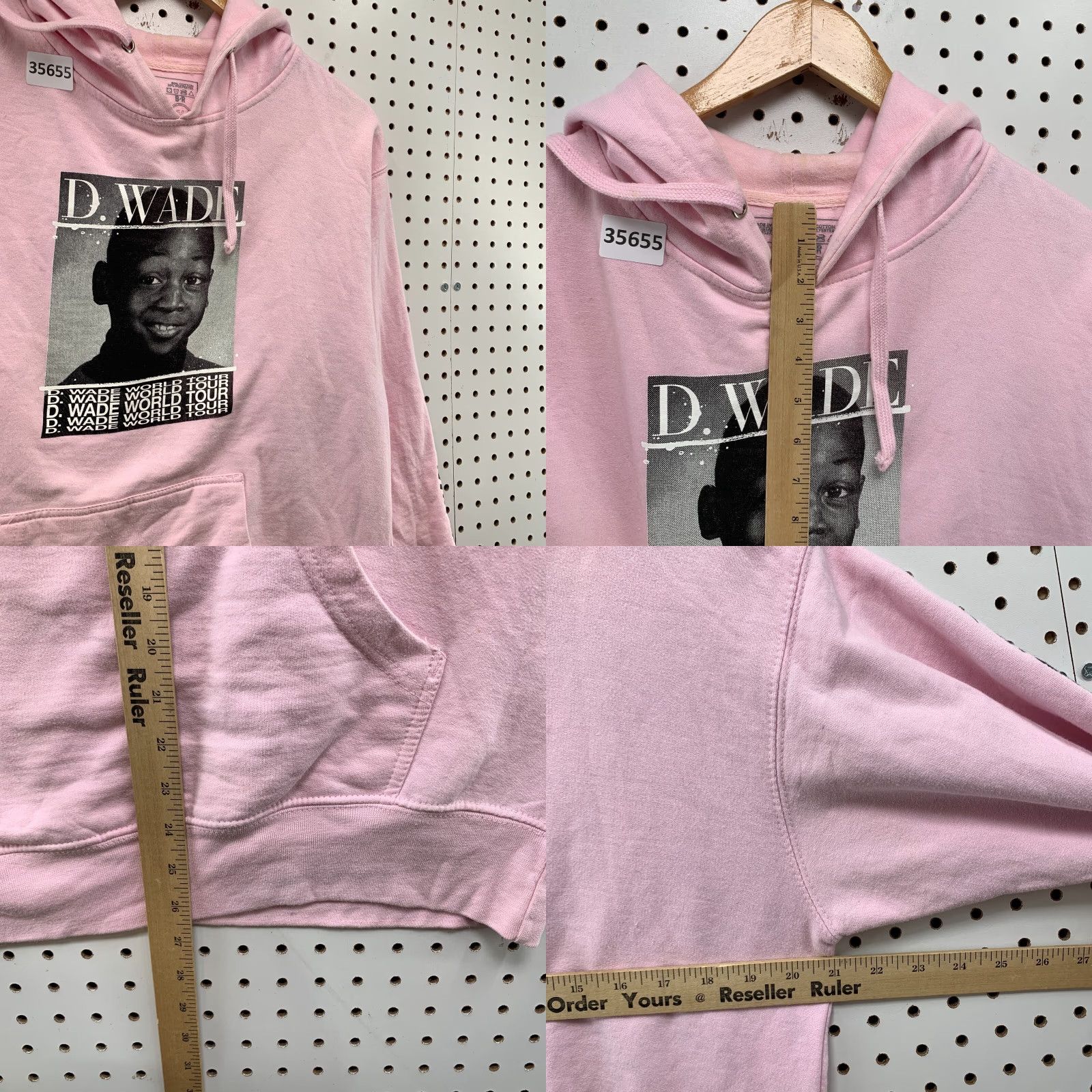 Pinko D Wade Word Tour Hoodie Adult Medium Pink Hooded Pullocer 21X27 Size US M / EU 48-50 / 2 - 8 Thumbnail