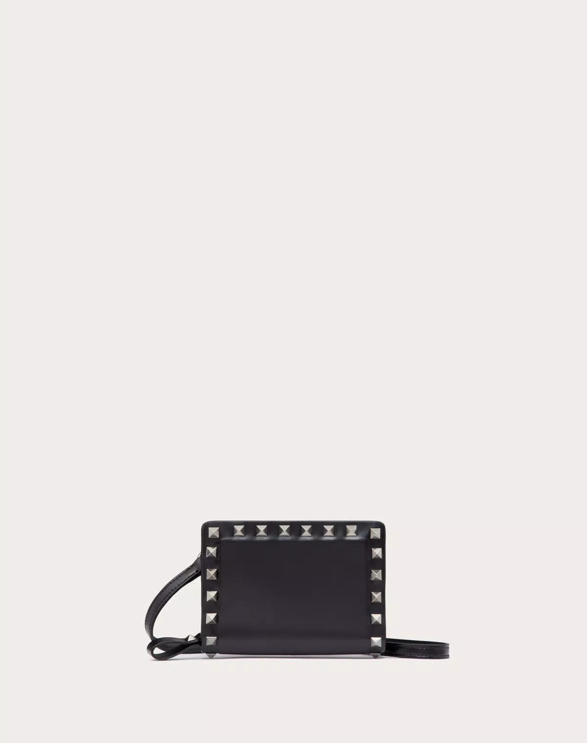 Valentino oc11z0725 Size:OS/Rockstud Calfskin Neck Wallet in Black Size ONE SIZE - 1 Thumbnail