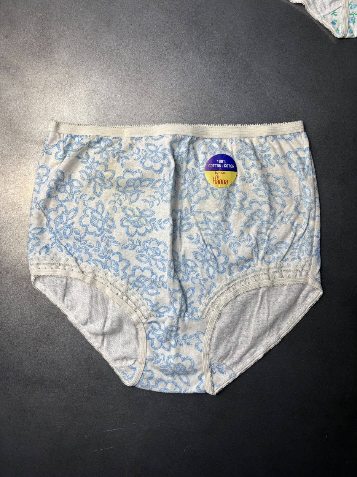 Vintage 2 Pairs of 1970s Floral Granny Panties Hanna Underwear High Size ONE SIZE - 8 Thumbnail
