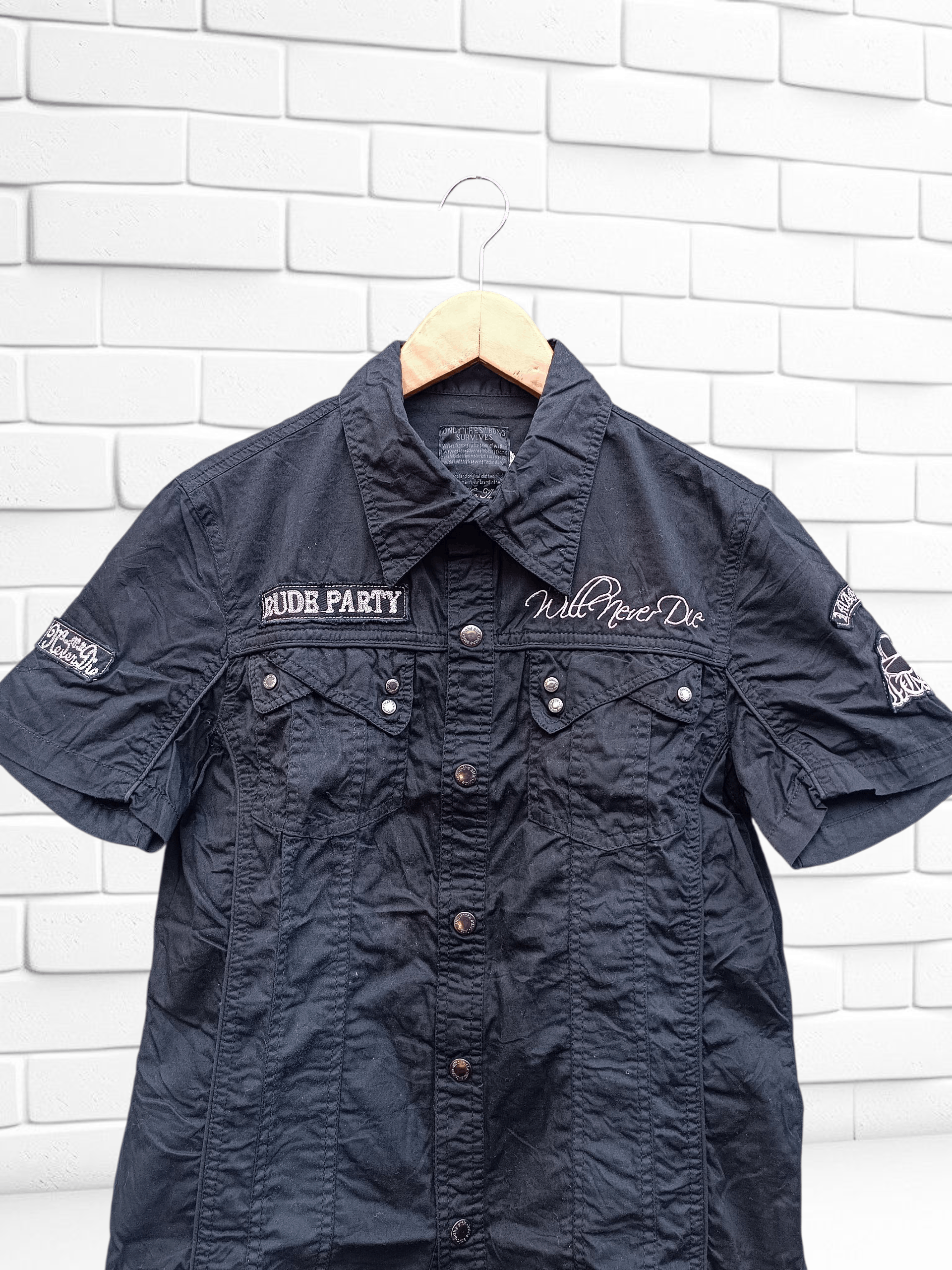 In The Attic Vintage In The Attic Short Sleeve Shirt Gothic Grunge Style Size US M / EU 48-50 / 2 - 3 Thumbnail