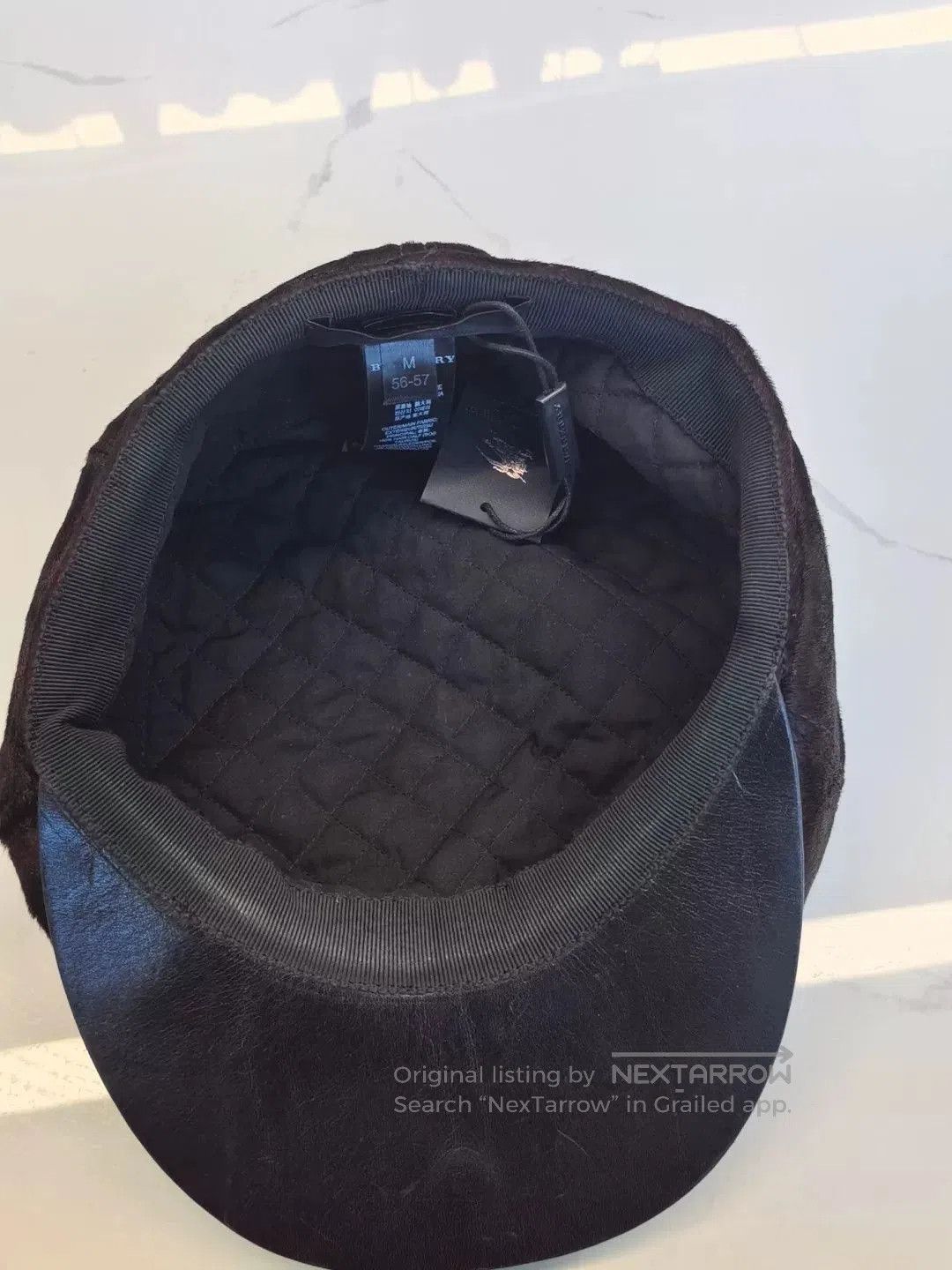Burberry Burberry Men's Leather Beret Hat M. Size ONE SIZE - 5 Thumbnail