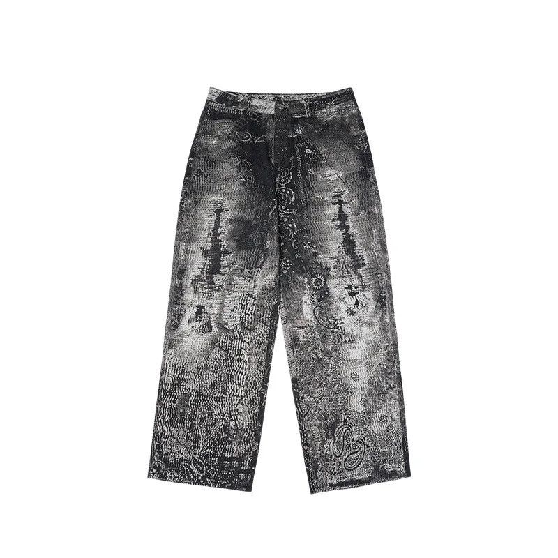 Jean Casual Wide Leg Printed Jeans Size US 32 / EU 48 - 6 Thumbnail