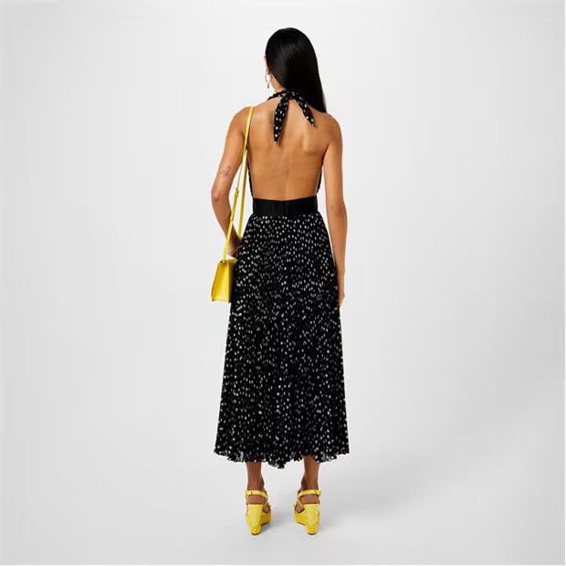 Dolce & Gabbana o1g2r1mq1024 Polka Dot Plunge Dresses in Black & White Size M / US 6-8 / IT 42-44 - 7 Thumbnail