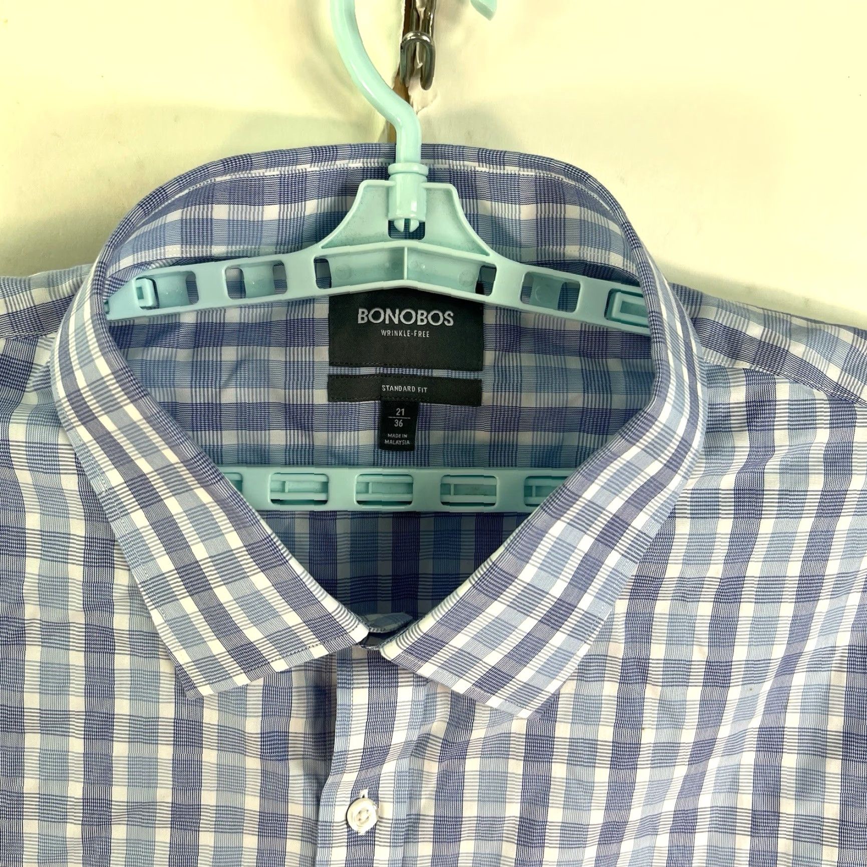 Bonobos Bonobos Button-Up Shirt Mens Plaid Blue Cotton Wrinkle Free 4XL Regular Size US XXL / EU 58 / 5 - 3 Thumbnail