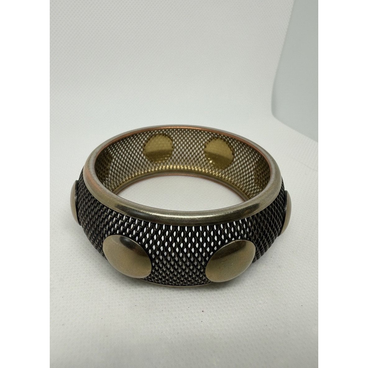 Vintage Vintage 70s-90s Mesh Stud Bangle Bracelet Industrial 7.75” Size ONE SIZE - 13 Thumbnail
