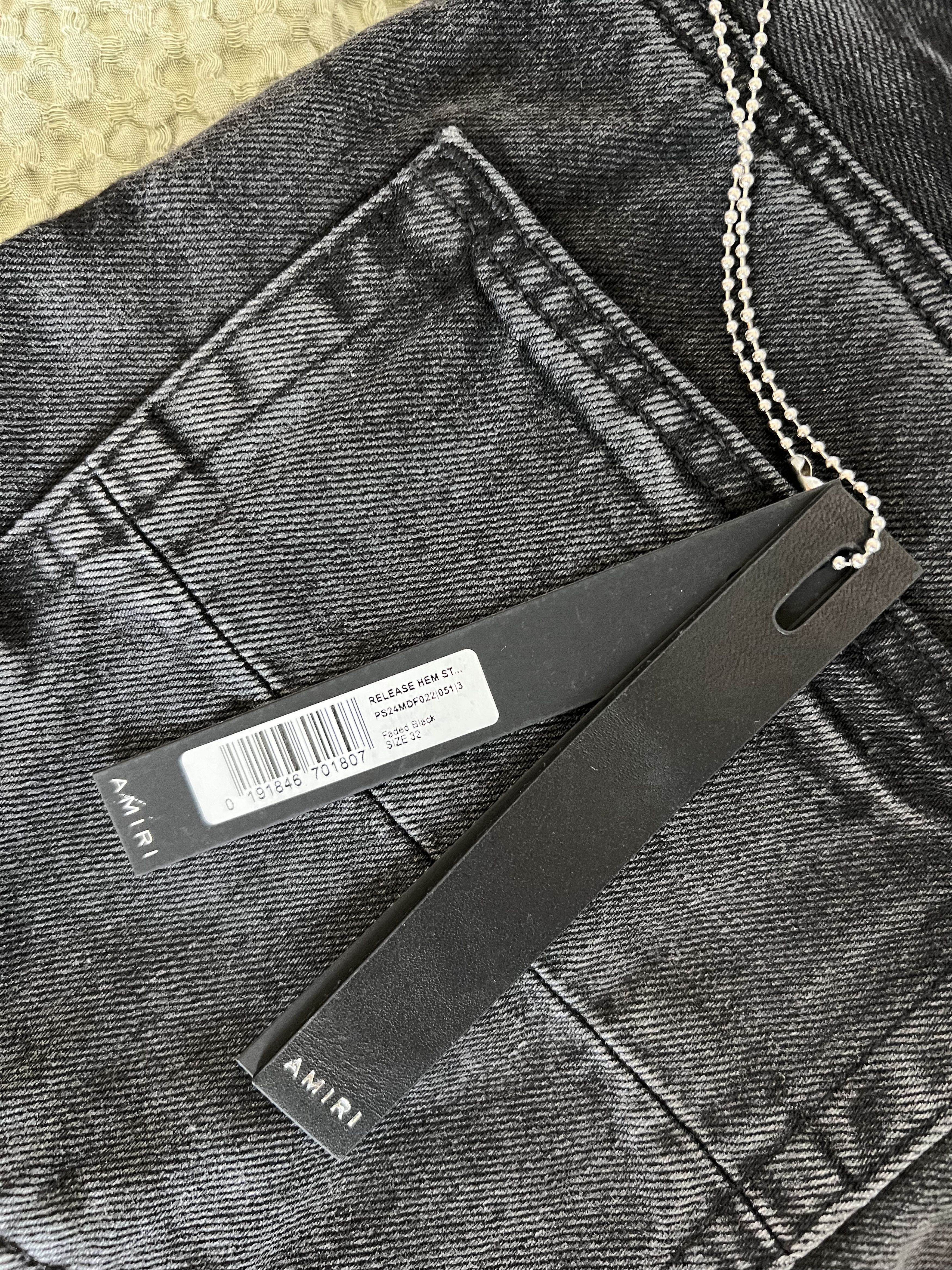 Amiri Amiri Release Hem Straight Leg Jeans in Black Size US 32 / EU 48 - 8 Thumbnail