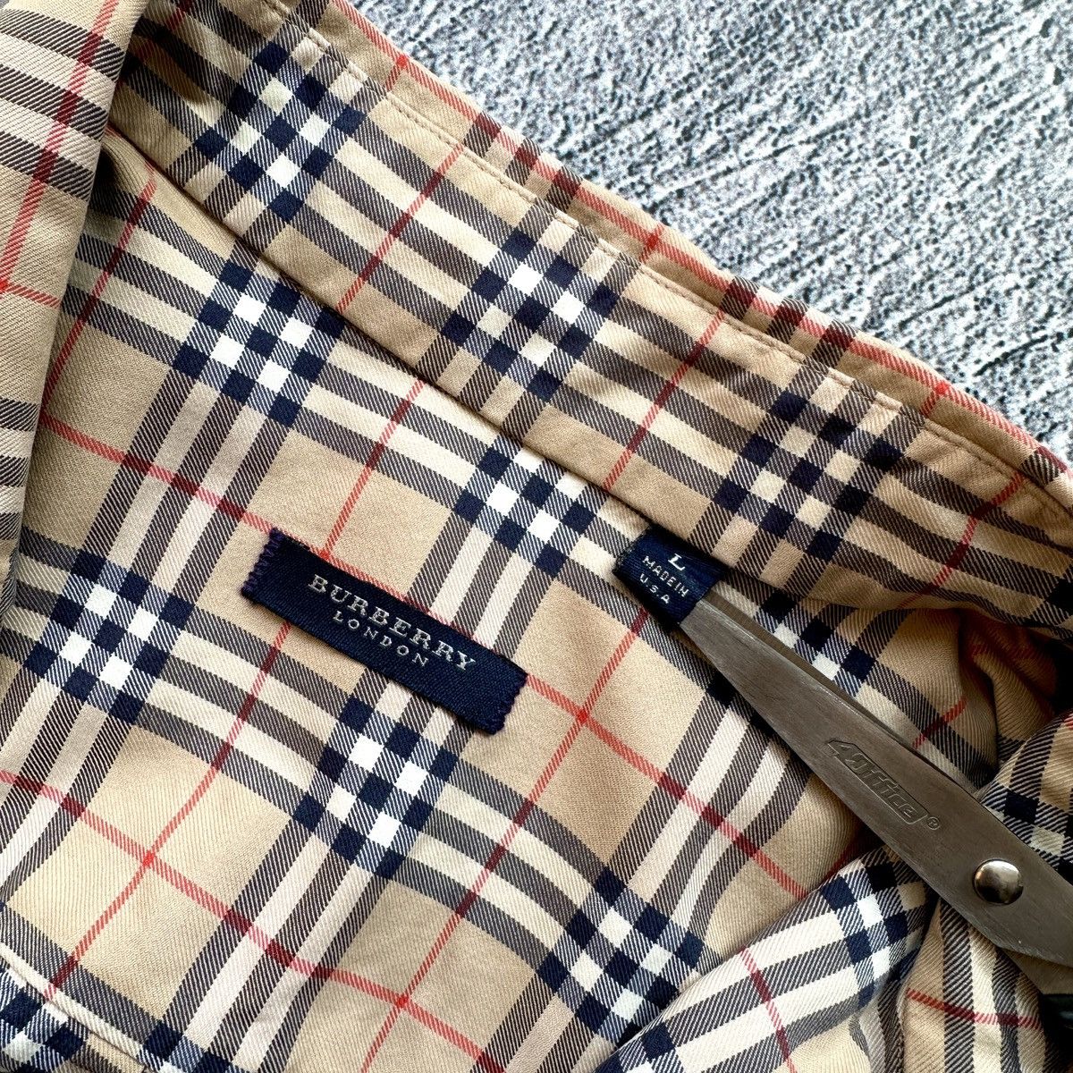 Burberry Classic Nova Check Button Up Shirt Made in USA