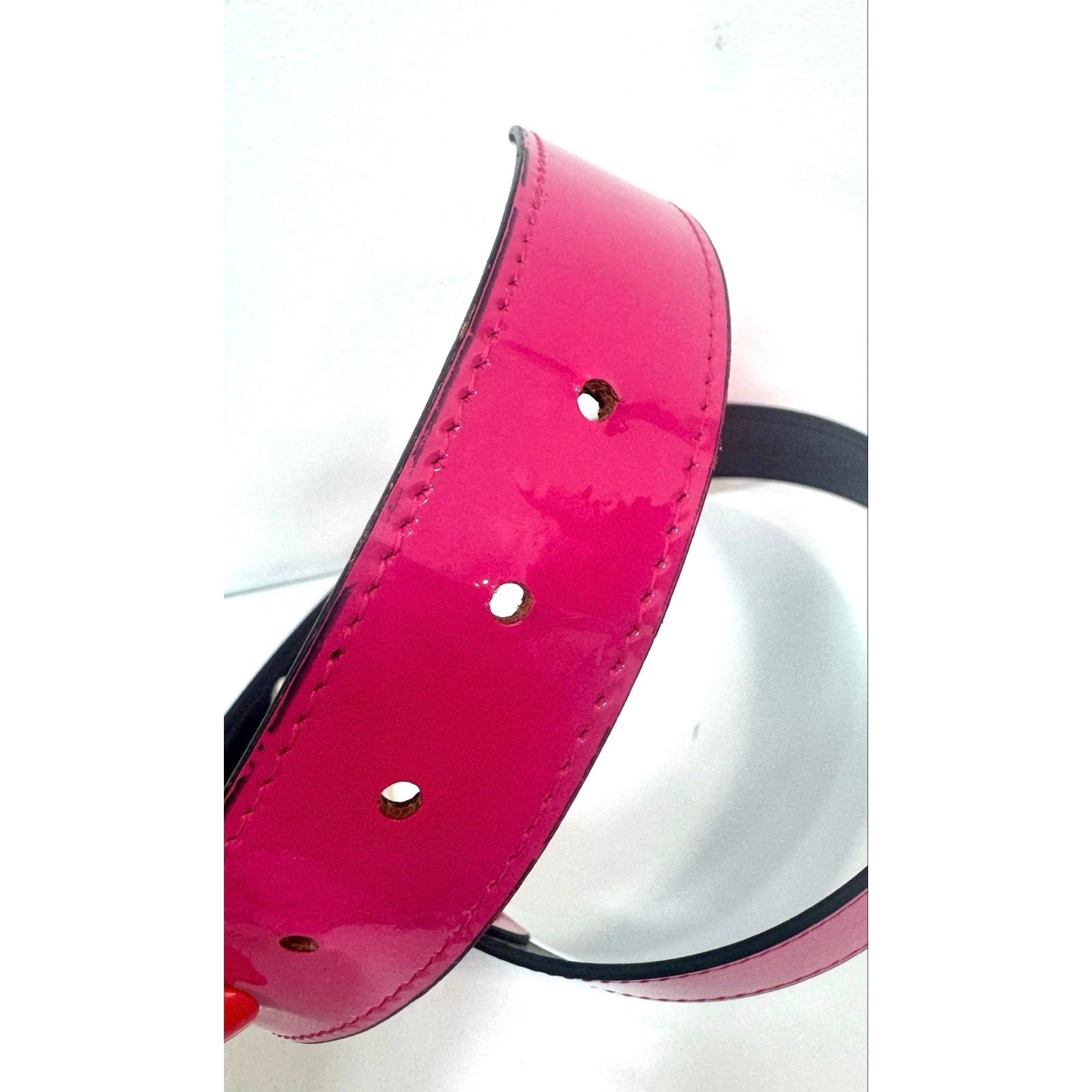 Guess Vintage Guess USA Hot Pink Logo Buckle Belt Medium Y2K Size ONE SIZE - 4 Thumbnail