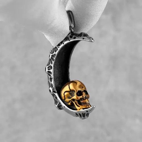 Jewelry Hip Hop Chain Moon Pendant Necklace Size ONE SIZE - 2 Thumbnail