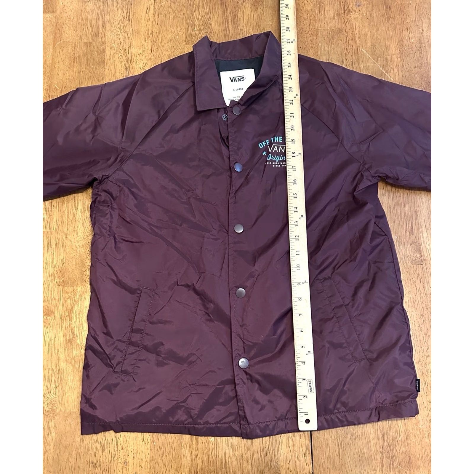 Vans VANS Windbreaker Jacket XL Red Snap Modern Casual Men Size US XL / EU 56 / 4 - 6 Thumbnail