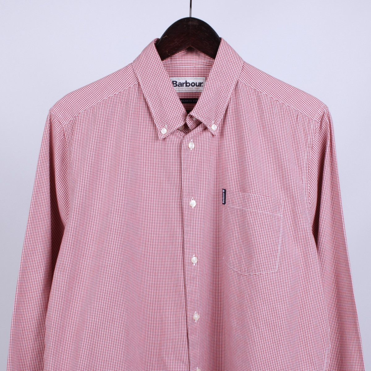 Barbour BARBOUR Gingham 10 Tailored Pink Red Plaid Shirt Button Up Size US M / EU 48-50 / 2 - 2 Thumbnail