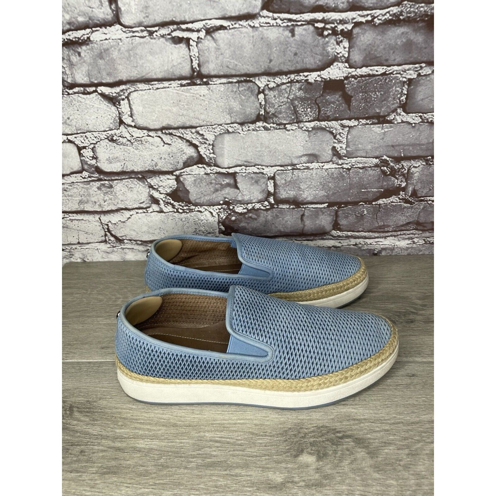 Donald Pliner Donald J Pliner Palm Lagoon Blue Leather Espadrille Shoes Wo Size US 10 / IT 40 - 3 Thumbnail