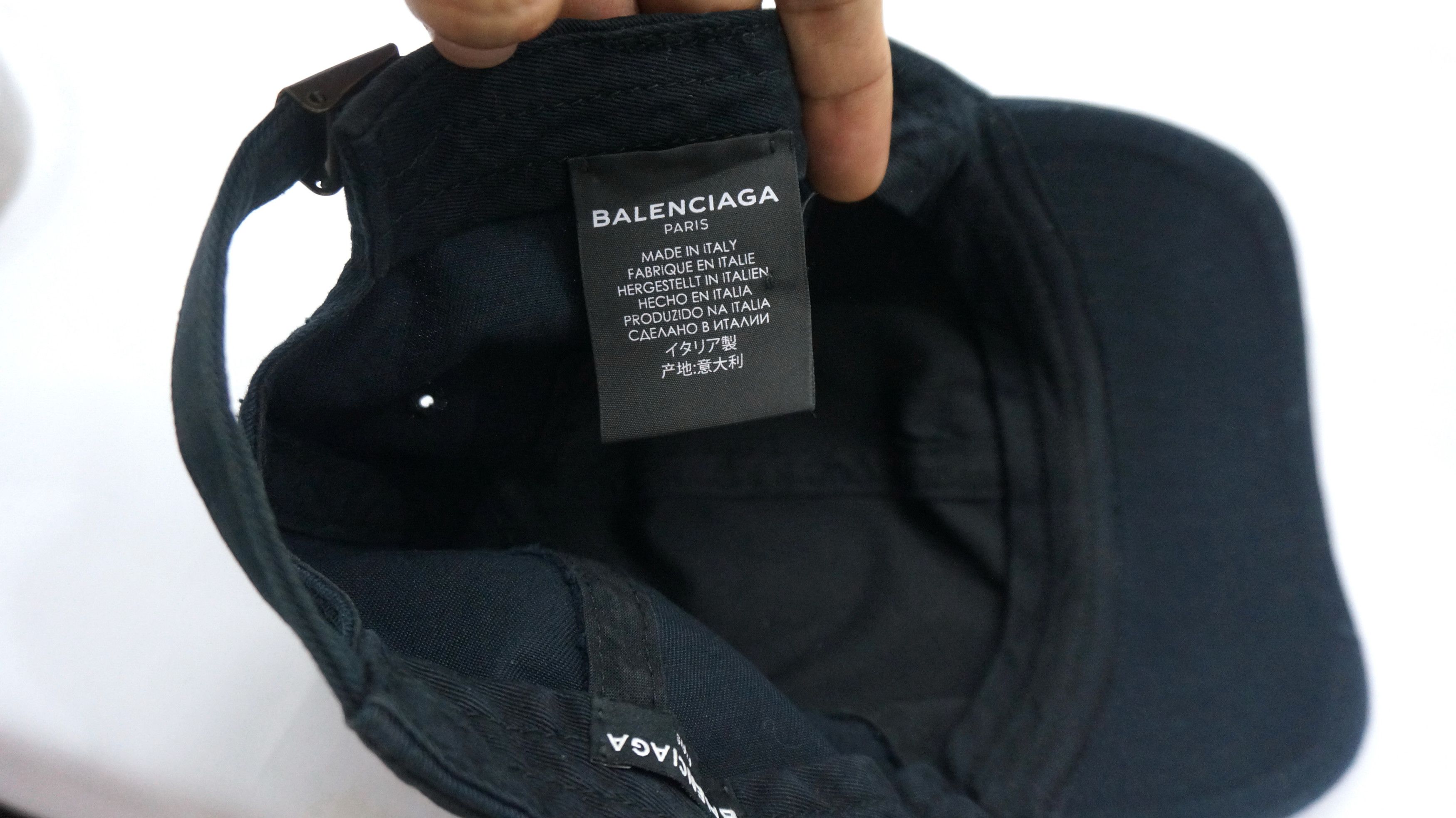 Balenciaga RARE Balenciaga Sinners Logo Black Hat Baseball Cap Size ONE SIZE - 8 Thumbnail