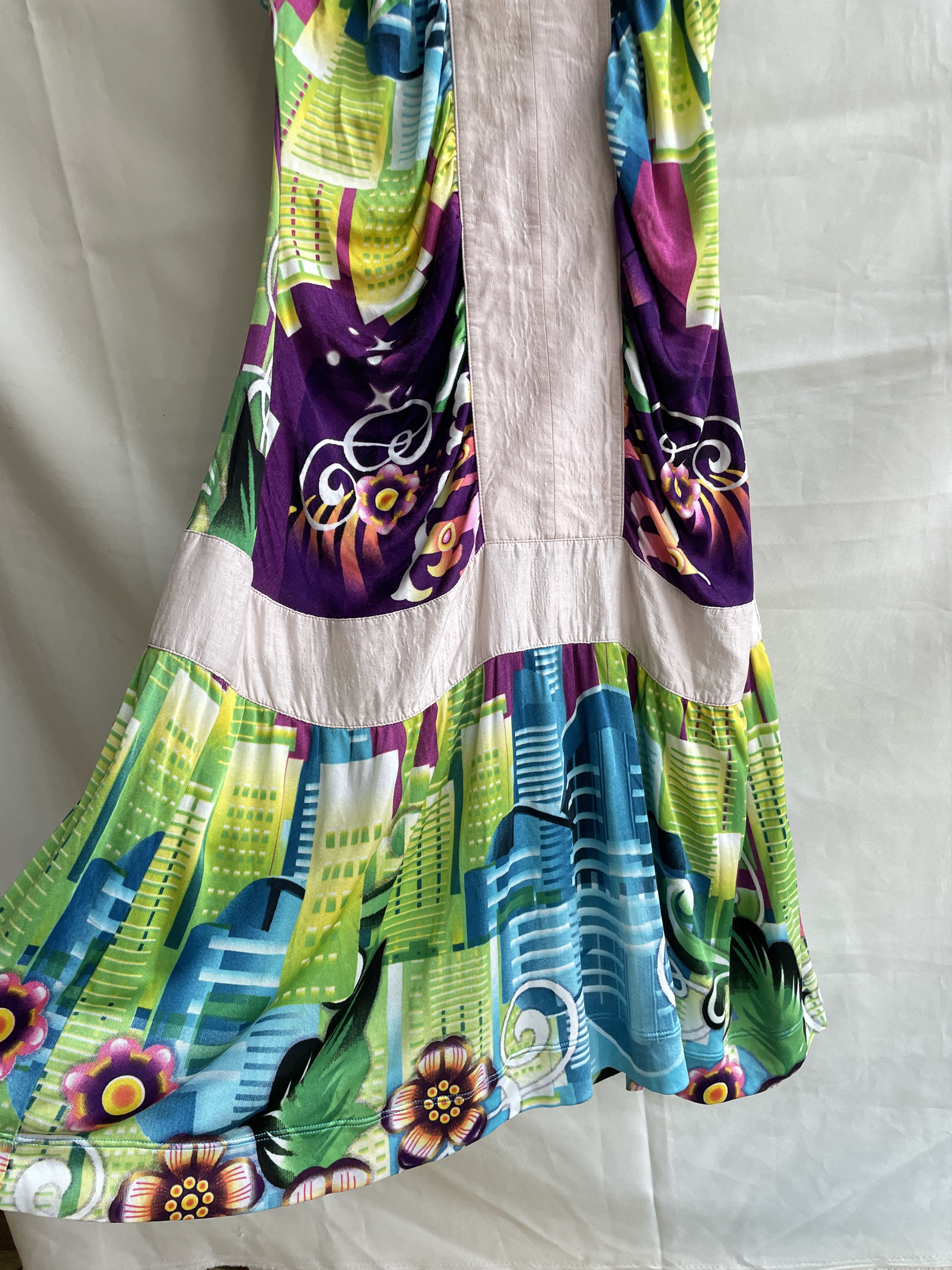 Custo Barcelona Custo Barcelona Colorful City Print Viscose Midi Dress Size S / US 4 / IT 40 - 9 Thumbnail