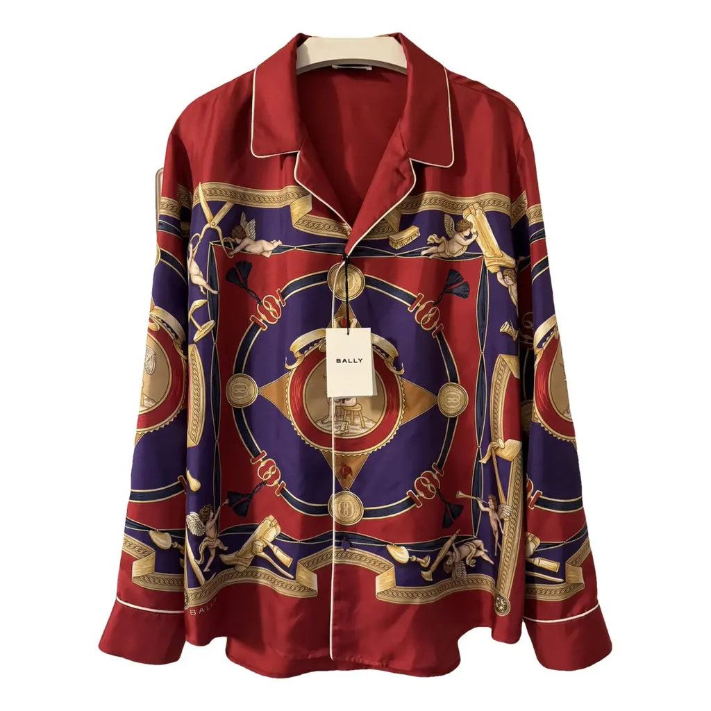 Bally o1y1224 Long Sleeves Patterned Silk Shirt in Multicolor Size US S / EU 44-46 / 1 - 1 Thumbnail