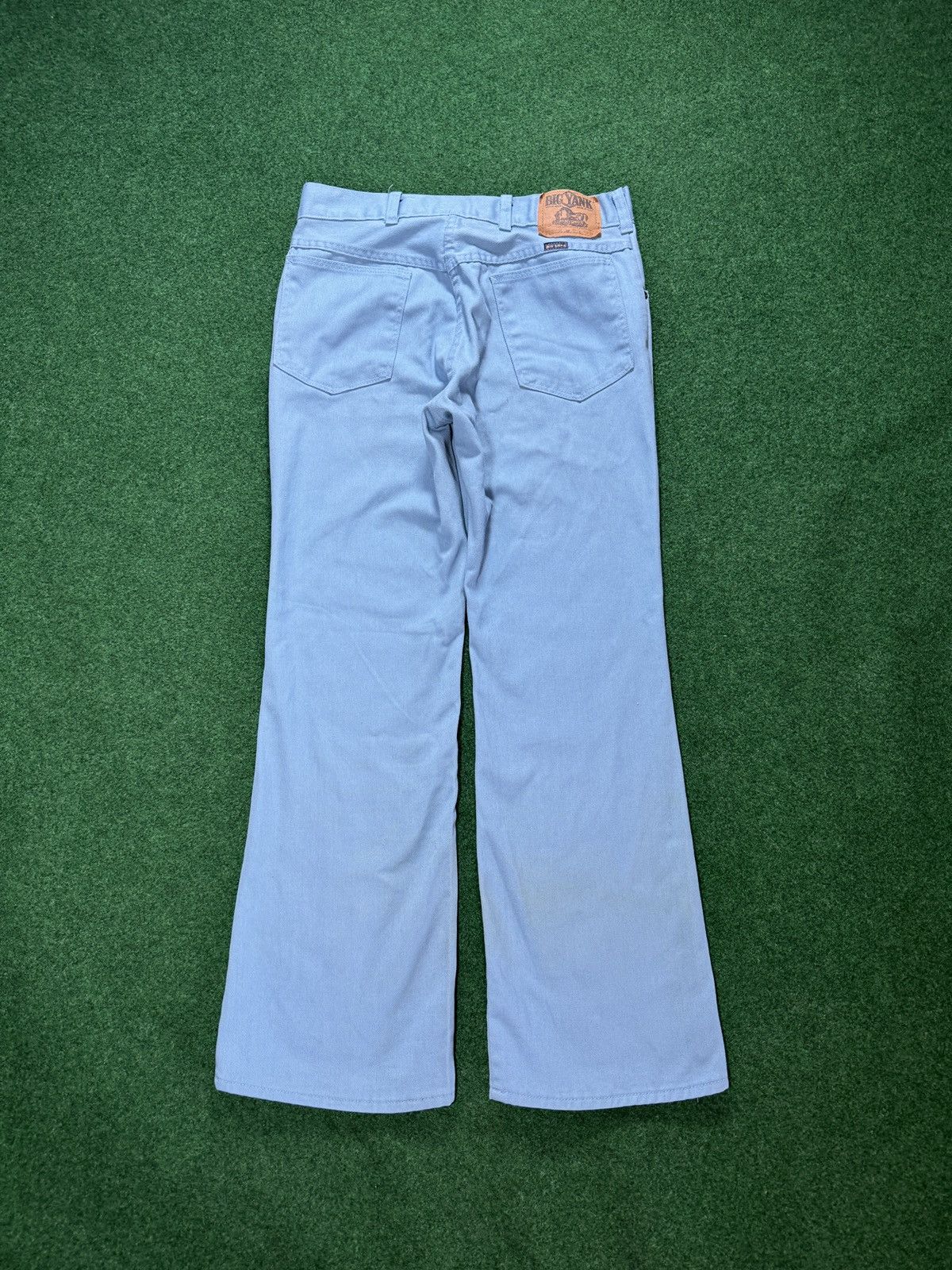 Vintage Vintage 70s Big Yank Flare Bell Bottom Mens 30x30 Blue Pants Size US 30 / EU 46 - 2 Thumbnail