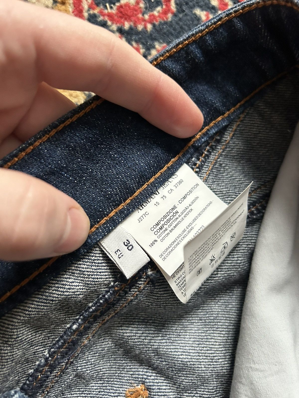 Giorgio Armani × Vintage Vintage Armani Jeans metal logo y2k style denim Size US 30 / EU 46 - 14 Thumbnail
