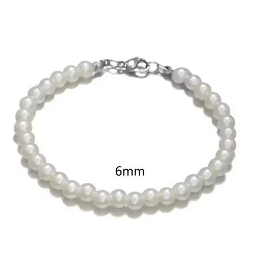 Jewelry 6mm Handmade Elastic Beads Bracelets Size ONE SIZE - 3 Thumbnail