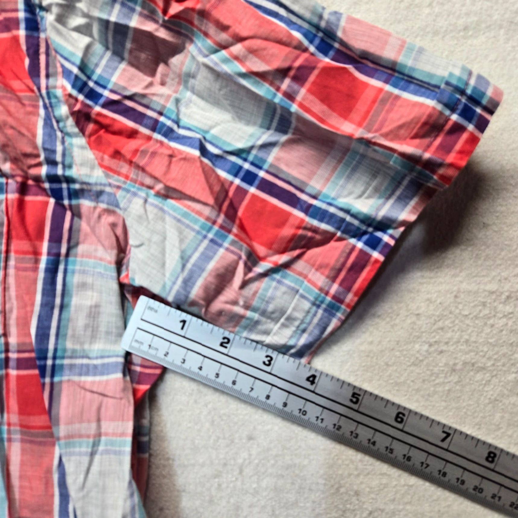 Van Heusen Van Heusen Shirt Plaid Button-Up Short Sleeve XL Men Multicolor 17 17.5 Casual Classic Size US XL / EU 56 / 4 - 5 Thumbnail