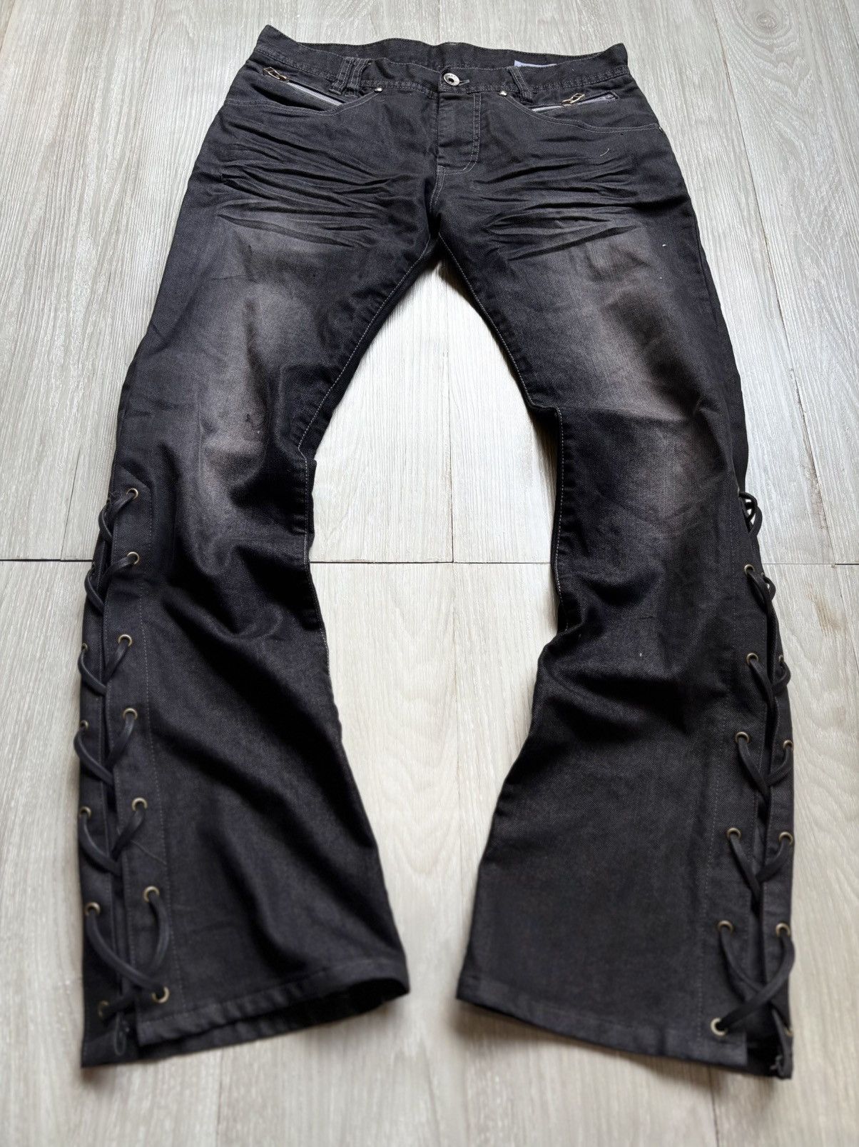 semanticdesign SEMANTIC DESIGN lace-up jeans Size US 27 - 1 Thumbnail