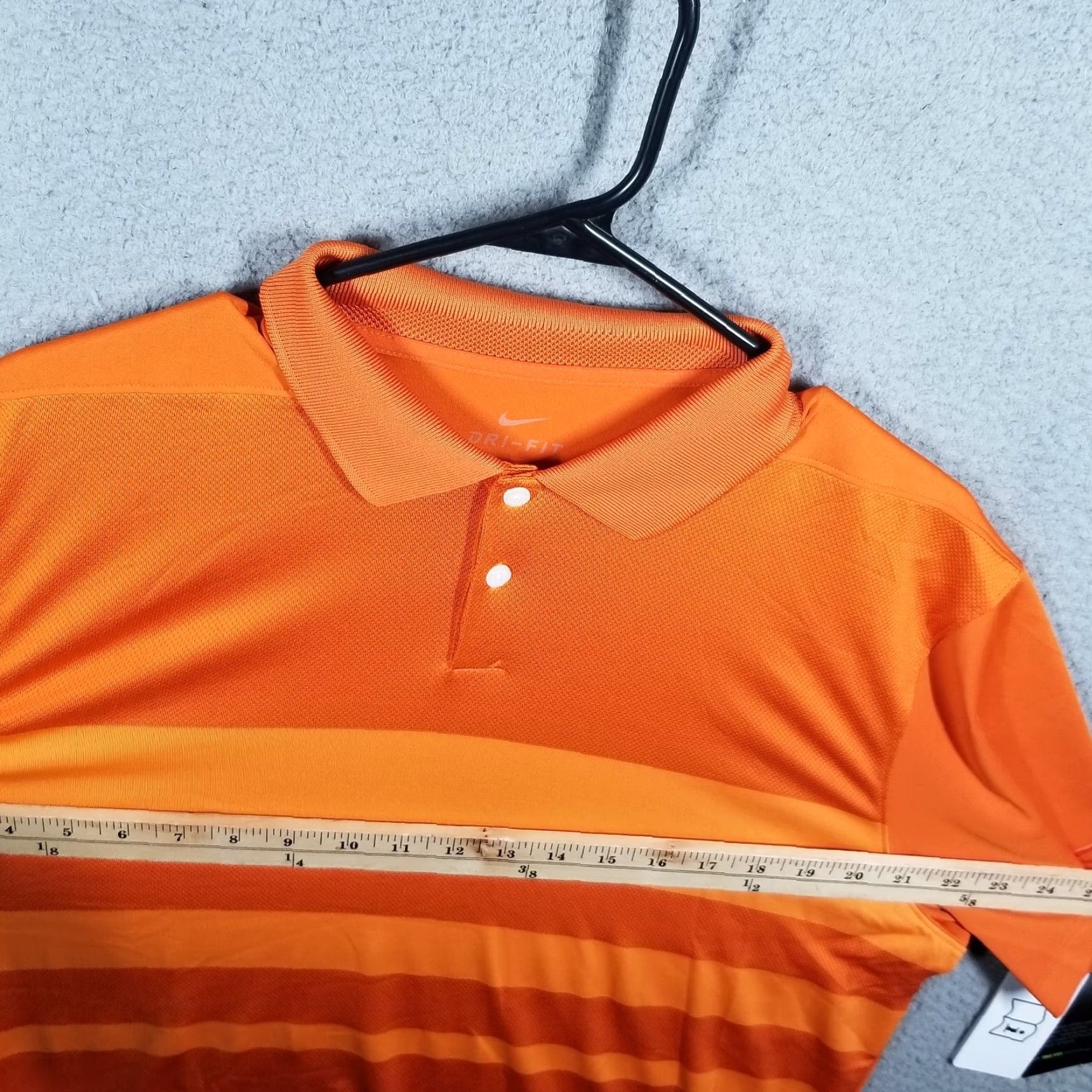 Nike Nike Golf Polo Shirt Mens M Orange Striped 100% Authentic CI7903 847 Polo Shirt Activewear Slim/Regular Fit Size US M / EU 48-50 / 2 - 6 Thumbnail