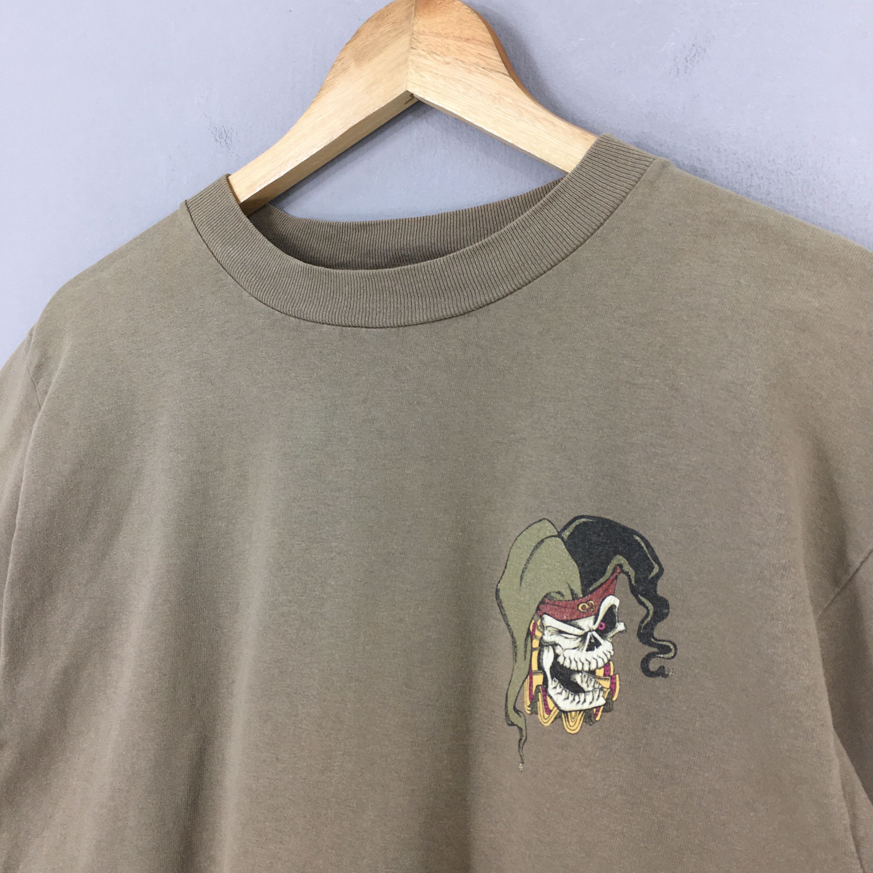 Bullhead Denim Co. Vintage Bullhead Brown Creepy Skull Clown T shirt Medium Size US M / EU 48-50 / 2 - 4 Thumbnail