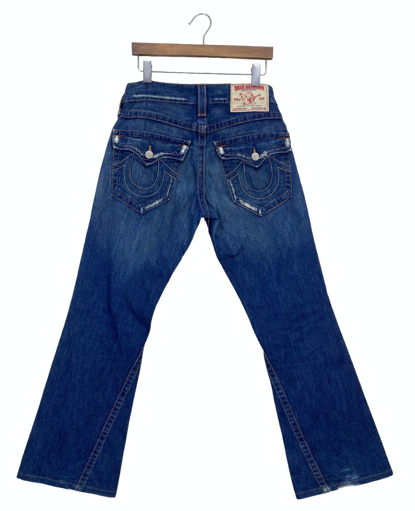 image of Distressed Denim x True Religion Bootcut Denim Jeans Twisted Seam Jeans in Blue, Men's (Size 29)