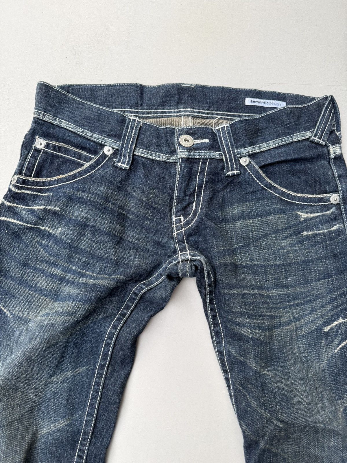 Japanese Brand Semantic Design lace up flare jeans Size US 28 / EU 44 - 2 Thumbnail