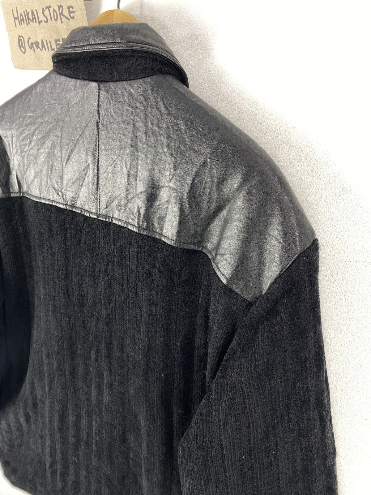 Aran Isles Knitwear Retro Y2k Massimo Knit Design Leather Jacket Size US M / EU 48-50 / 2 - 5 Thumbnail